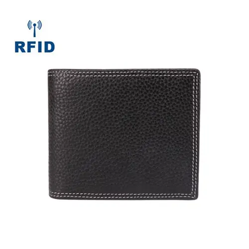  Sleek RFID Leather Wallet with Multi-Card Storage